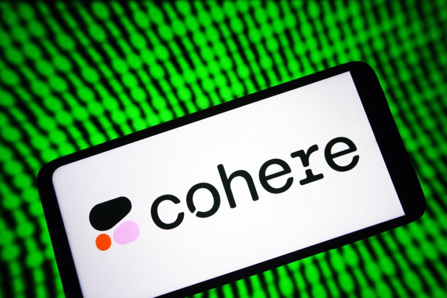 UKRAINE - 2023/04/09: In this photo illustration, Cohere logo is seen on a smartphone screen. (Photo Illustration by Pavlo Gonchar/SOPA Images/LightRocket via Getty Images)