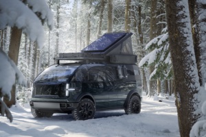 Canoo Pickup Truck Exterior with camper top