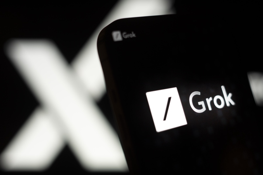 The xAI Grok AI logo is seen in this photo illustration taken on 06 November, 2023. (Photo by Jaap Arriens/NurPhoto via Getty Images)
