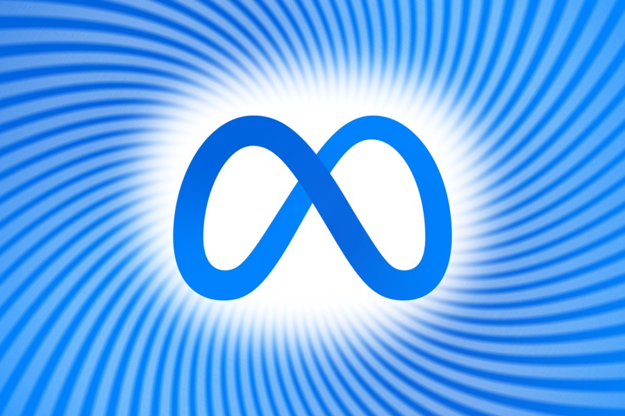 Facebook/Meta logo with a twist