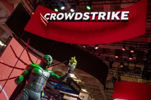 The Crowdstrike booth during the RSA Conference in San Francisco, California, US, on Wednesday, April 26, 2023. (Image: David Paul Morris/Bloomberg