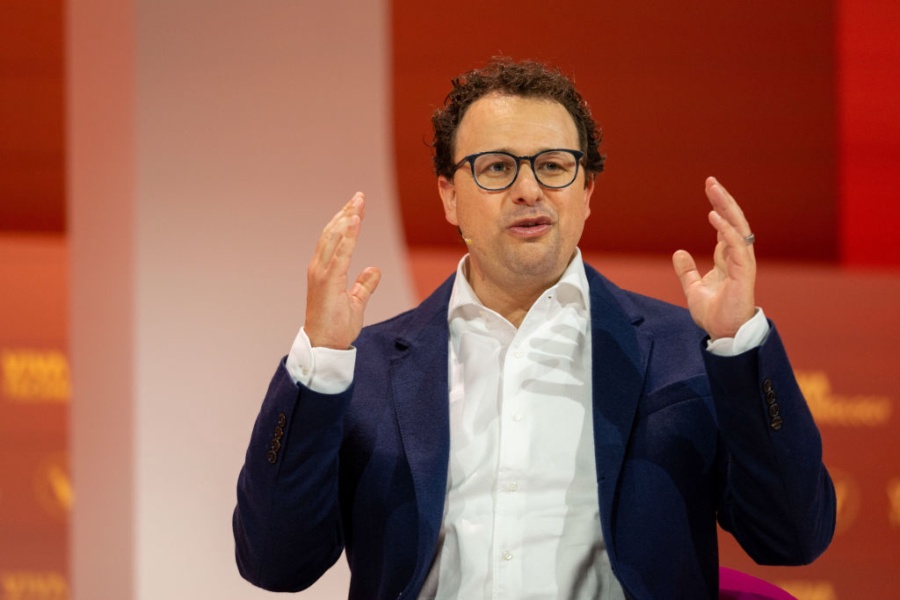 Dario Amodei, co-founder and chief executive officer of Anthropic, at the VivaTech conference in Paris, France, on Wednesday, May 22, 2024. The annual startup and technology events runs until May 25. Photographer: Benjamin Girette/Bloomberg via Getty Images