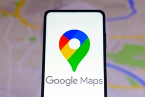 Google Maps logo displayed on smartphone screen