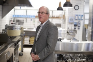 Jack Hartung, chief financial officer of Chipotle Mexican Grill Inc., speaks during an interview at the company's new restaurant location in Chicago, Illinois, U.S., on Friday, Dec. 13, 2019. The company is testing a sidewalk window in a new Chicago location this week. It's across the street from Wrigley Field, so the idea is to distribute orders quickly among the crowds of hungry baseball fans. Photographer: Laura McDermott/Bloomberg