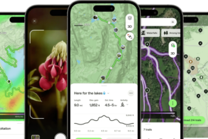 AllTrails app on mobile screens