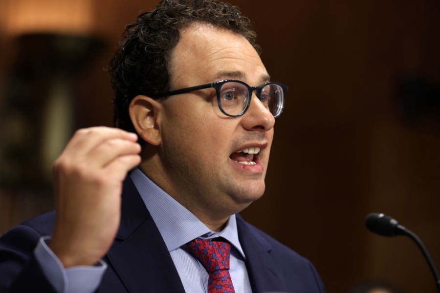 WASHINGTON, DC - JULY 25: CEO of Anthropic Dario Amodei testifies during a hearing before the Privacy, Technology, and the Law Subcommittee of Senate Judiciary Committee at Dirksen Senate Office Building on Capitol Hill on July 25, 2023 in Washington, DC. The subcommittee held a hearing on "Oversight of A.I.: Principles for Regulation." (Photo by Alex Wong/Getty Images)