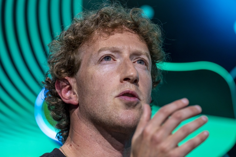 Mark Zuckerberg, chief executive officer of Meta Platforms Inc., during the Acquired LIVE event at the Chase Center in San Francisco, California, US, on Tuesday, Sept. 10, 2024. Listeners heard how Meta is playing a big role in defining the next decade of computing with AI. Photographer: David Paul Morris/Bloomberg via Getty Images